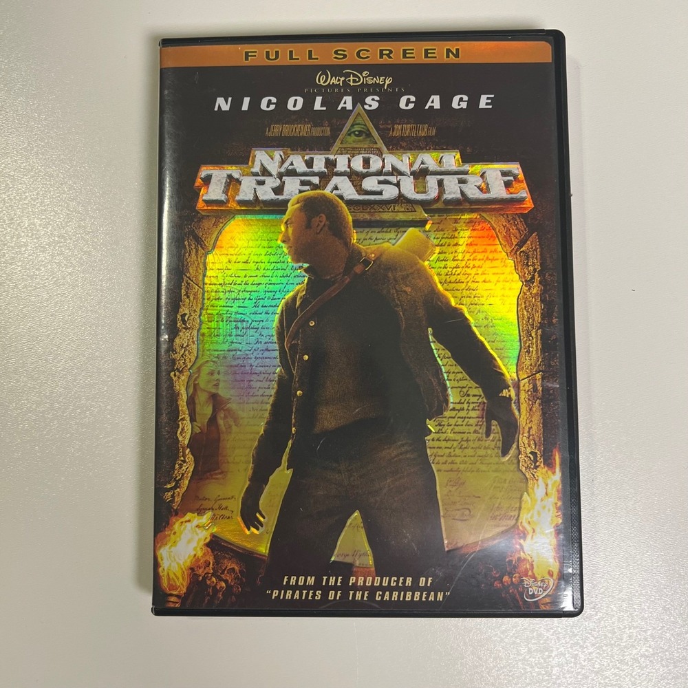National Treasure DVD Full Screen Edition‎ Nicolas Cage Disney Movie